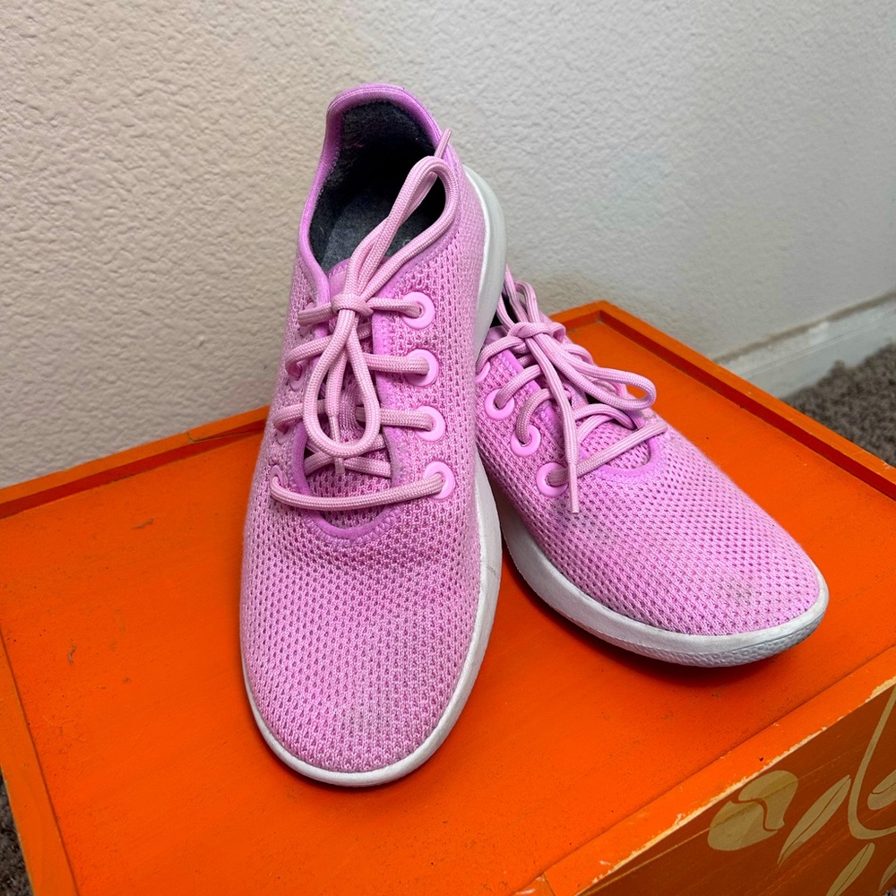 Womens Allbirds Tree Runners Pink Size 8 Casual Comfortable Sustainable Sneaker